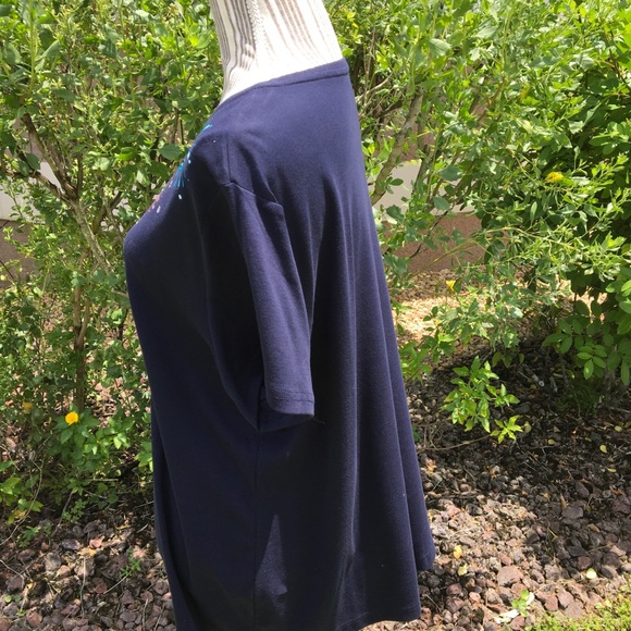 Croft & Barrow Blue Firework Tee shirt XXL(2X) - Picture 4 of 9